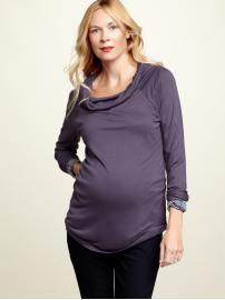 Twisted cowlneck top