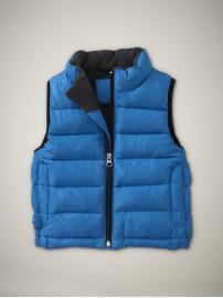 Guitar-print puffer vest