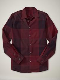 Slim big plaid shirt