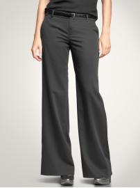 Draped wide-leg trouser pants