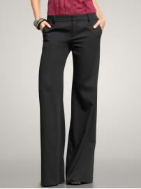 Draped wide-leg trouser pants