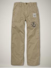 Graphic khaki pants