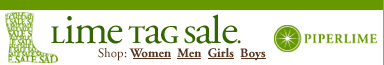 piperlime. lime tag sale.