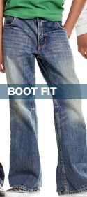 boot fit: sits at the waist, straight through leg and thigh, boot cut leg opening