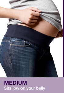 medium sits low on your belly. demi panel: all-around stretch panel fits at almost every stage. our bestselling panel, available in tons of styles. semi demi panel: stretchy front panel provides discreet support. hidden panel: all-around stretch panel is hidden in waistband.
