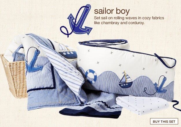 the pieces: set sail on rolling waves in cozy fabrics like chambray and corduroy. buy this set.