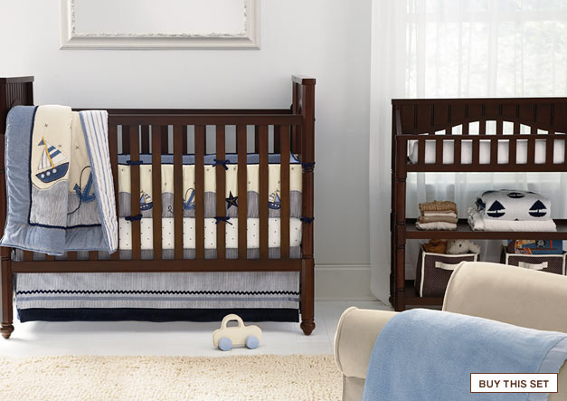 view in a room: set sail on rolling waves in cozy fabrics like chambray and corduroy. buy this set.