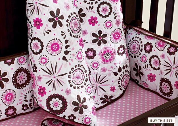 look closer: flower shop: a bright bouquet of raspberry and chocolate flowers in every shape and size. buy this set.