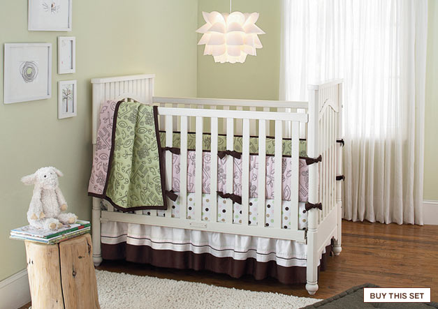 view in a room: organic mix& match collection: make her nursery one-of-a-kind. mix and match our assortment of organic quilts, sheets, bumpers, and more. buy this set.