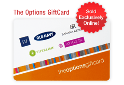 the options giftcard sold exclusively online.