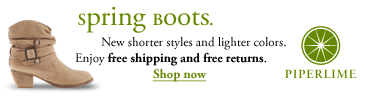 piperlime. spring boots. new shorter styles and lighter colors. enjoy free shipping and free returns. shop now.