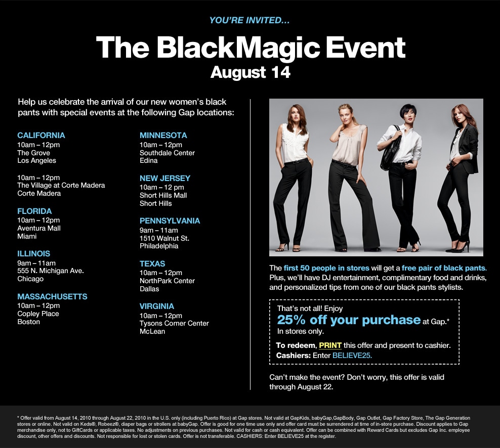 gap black magic