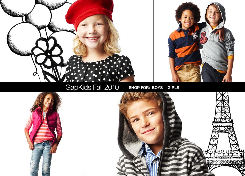 gapkids fall 2010 shop for: boys | girls