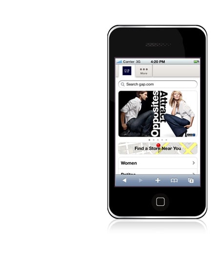 gap mobile. shop on your iphone or android phone - wherever you are. check out new arrivals. read customer reviews. shop gap, banana republic, old navy, piperlime and athleta. find a store new your. bookmakrd m.gap.com and shop on the go - it's easy!
