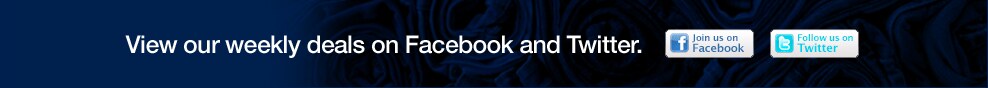 view our weekly deals on facebook and twitter.