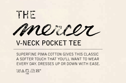 ther mercer v-neck pocket tee.