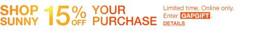 15% off your purchase