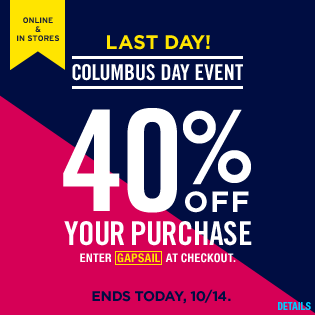 40% off your purchase.