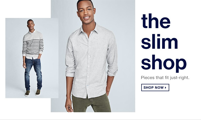 shop men's slim
