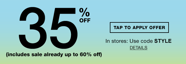 35% off your purchases