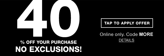 40% off your purchases