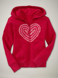Tulle heart hoodie
