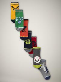 Printed 1/4-top socks (7-pack)