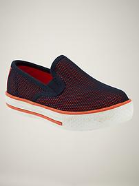 Mesh slip-on sneakers