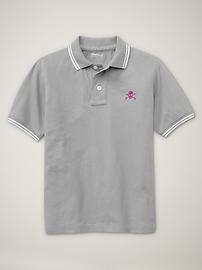 Short-sleeve tipped polo shirt