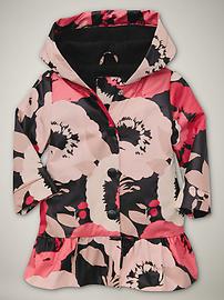 Floral rain coat