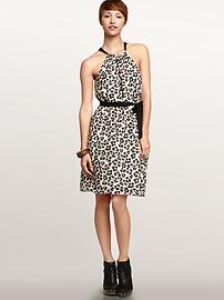 Leopard halter dress