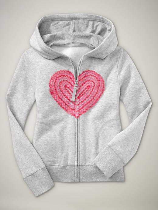 View large product image 1 of 1. Tulle heart hoodie