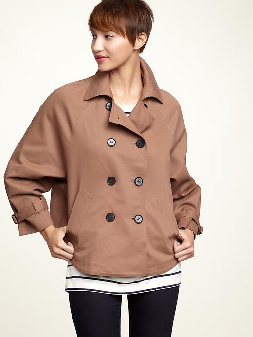 Image number 1 showing, Cropped trench capelet