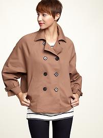 Cropped trench capelet