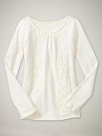 Eyelet scallop top