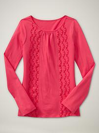 Eyelet scallop top