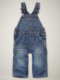 Denim overalls (faded medium wash)