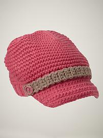 Knit visor hat