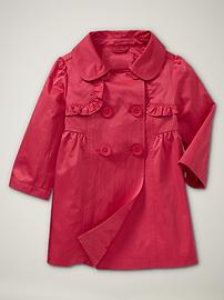 Ruffled trench coat