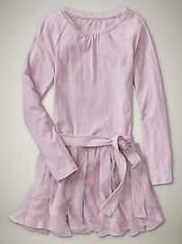 Drop-waist ruffle dress