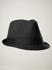 Black denim fedora