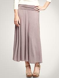Jersey foldover waist skirt