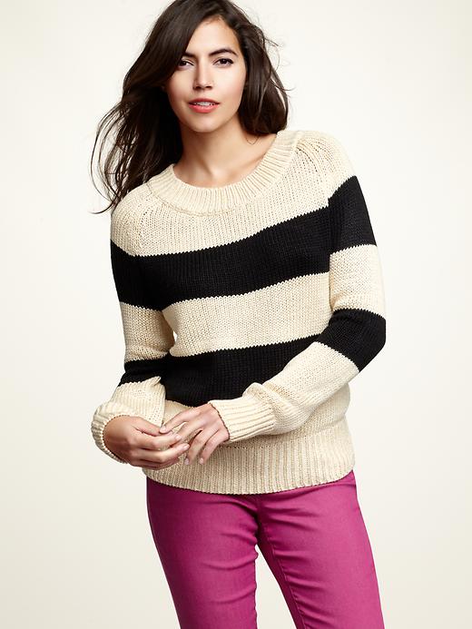 Gap Wide Stripe Boatneck Sweater