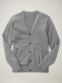 Outside-seam cardigan