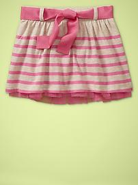 Belted stripe skirt