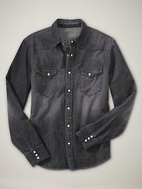 1969 denim western shirt (faded black)