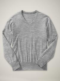 Wool blend V-neck sweater