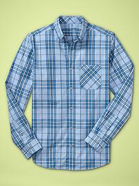 Over-sized bias plaid shirt
