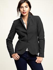 Shrunken pinstripe riding blazer