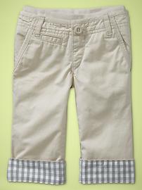 Gingham cuffed trousers